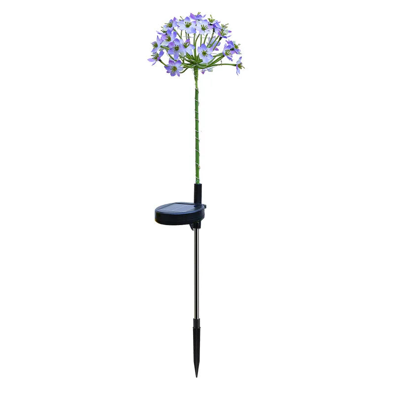 LED Solar Waterproof Lotus Lamp Ground Insert Outdoor Garden Lawn