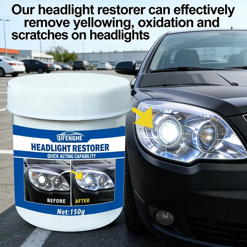 Car Headlight Restoration Paste – Crystal Coating & Clarity Polish