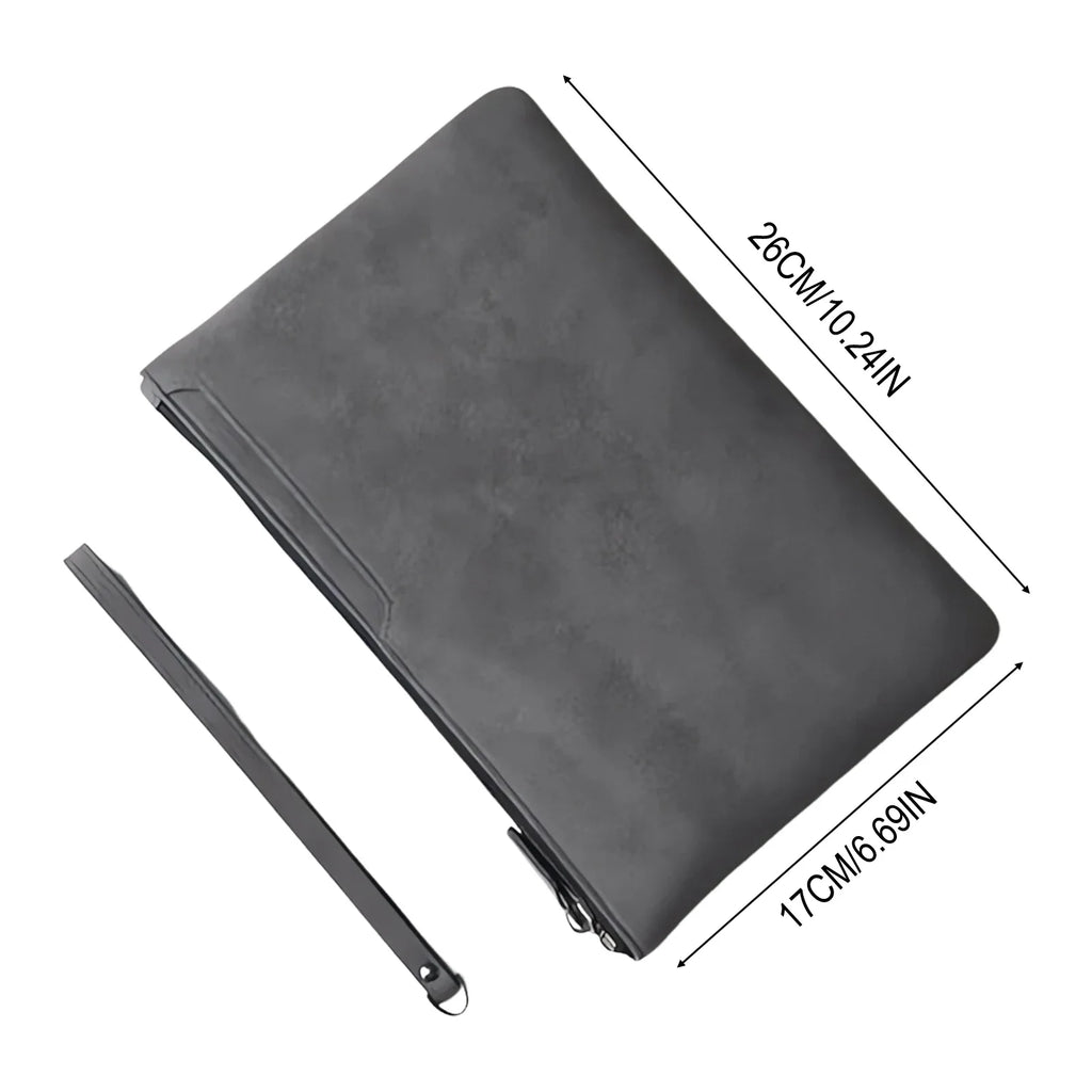 Men's Slim PU Leather Clutch Bag – Business Phone Pouch