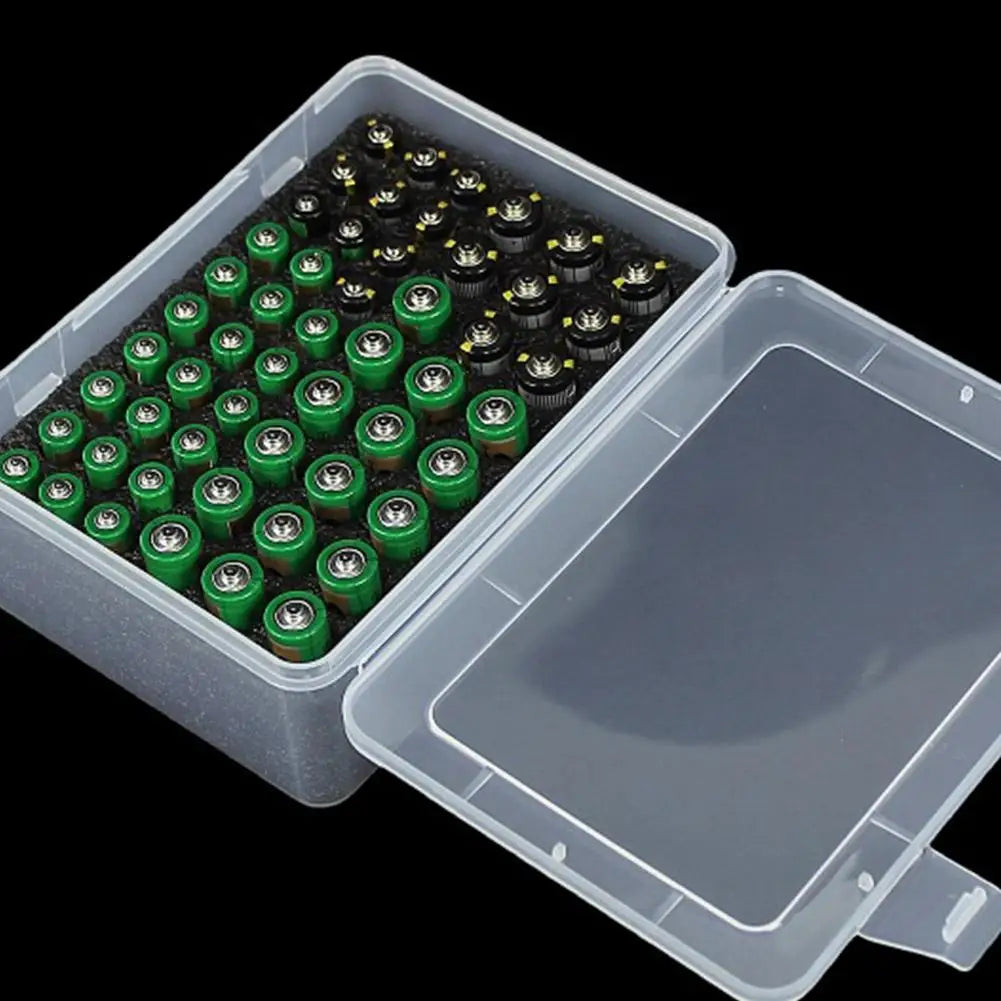 AA AAA Battery Storage Case – 54-Slot Organizer Box