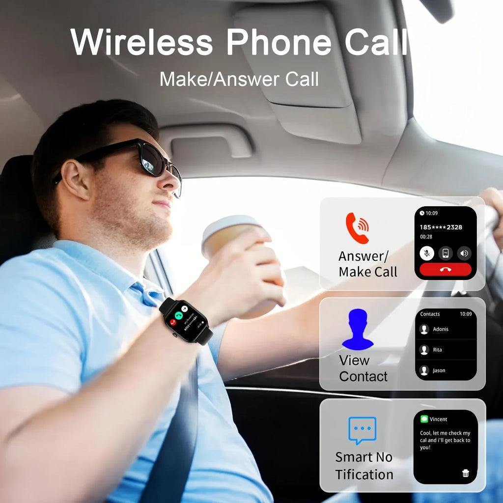 LAXASFIT H9 Smart Watch – Bluetooth Calls & Fitness Tracker