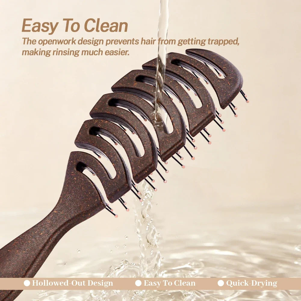 Hollow Anti-Static Hair Brush – Detangling Scalp Massage Comb