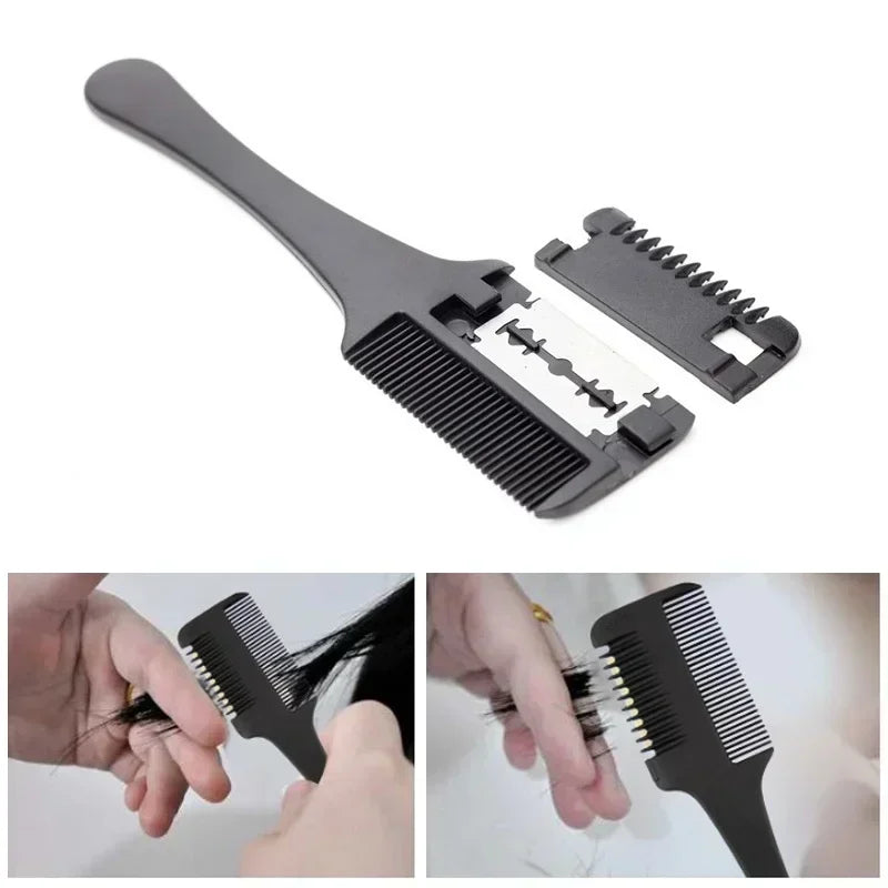 Double-Edge Hair Thinning Razor Comb – DIY Salon Tool