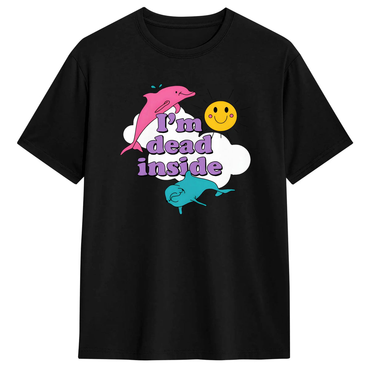 "I'm Dead Inside" Funny Oversized Cotton T-Shirt | Y2K Tee