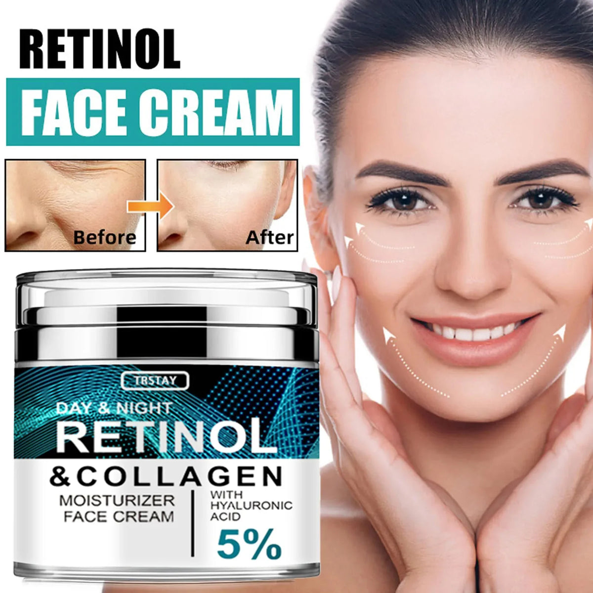 Collagen Retinol Hyaluronic Acid Cream Face Anti Againg