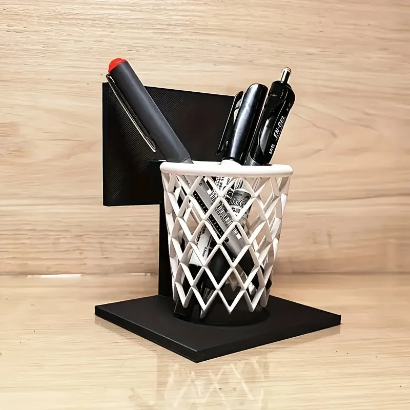 3D Printed Basketball Hoop Pen Holder | Creative Desk Organizer