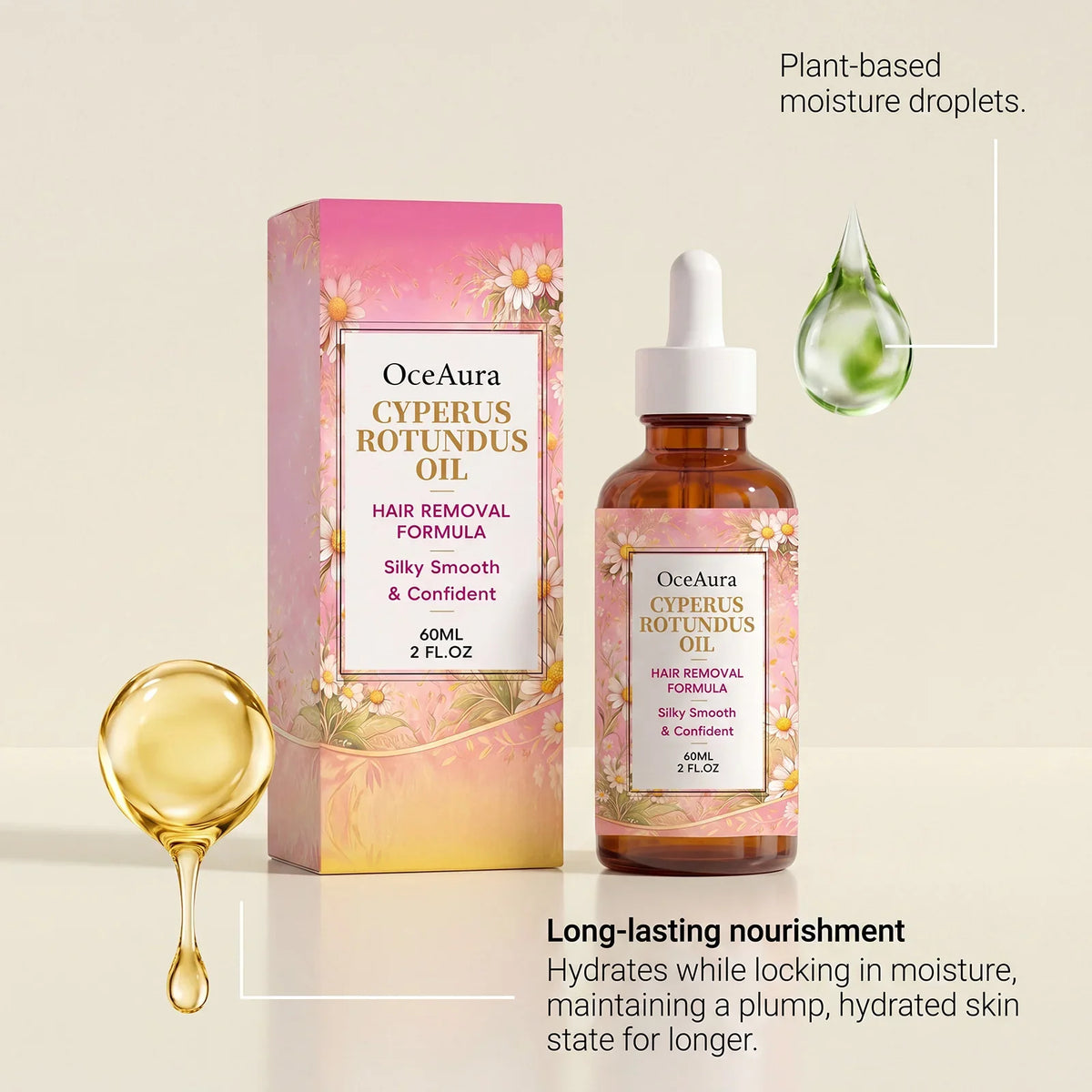 Cyperus Rotundus Hair Minimizing Body Oil After Shave – 60ml