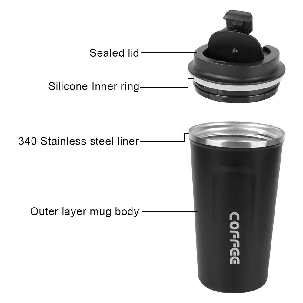 380 Thermo Cafe Leak Proof Travel Cup Double Stainless Steel Tea