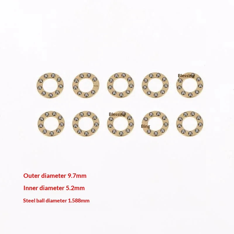 Mini Plane Axial Bearing Ceramic Steel Ball Thrust Copper Support