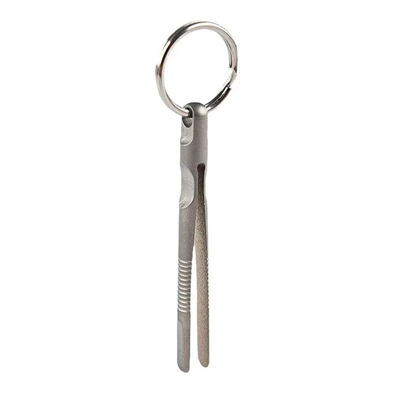 Mini TC4 Titanium Alloy Tweezers – EDC Camping Clip Tool