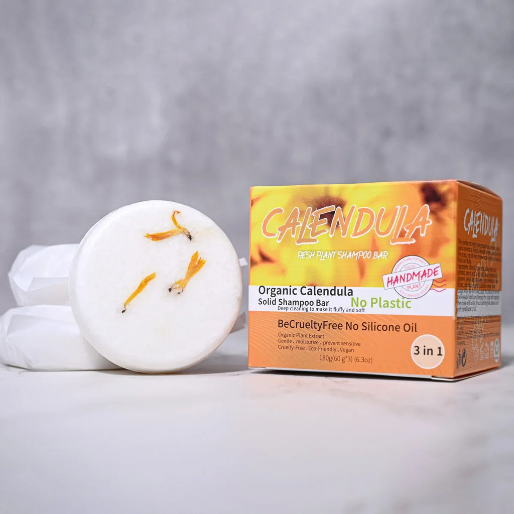 Calendula Essential Oil Soap Bar 3-Pack – Shampoo & Hand Soap