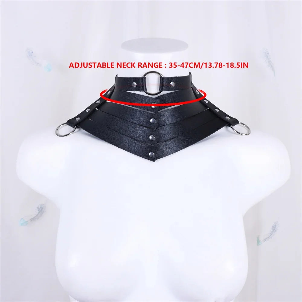 Black Sexy Trendy Rock Gothic Collar Necklaces Jewelry Leather Belt