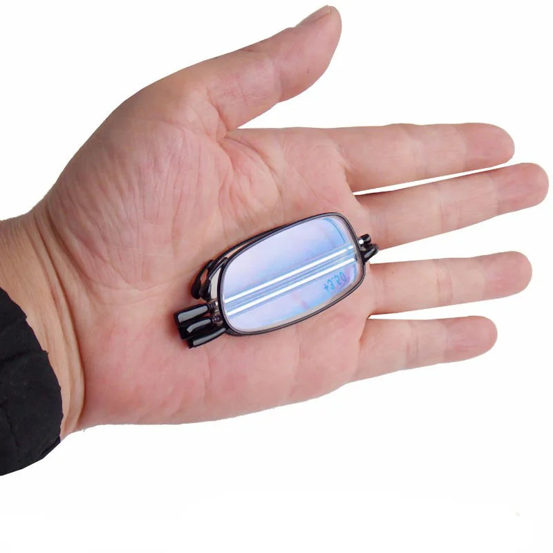 Ultra Thin Folding Reading Glasses – Telescopic Arms Men Women