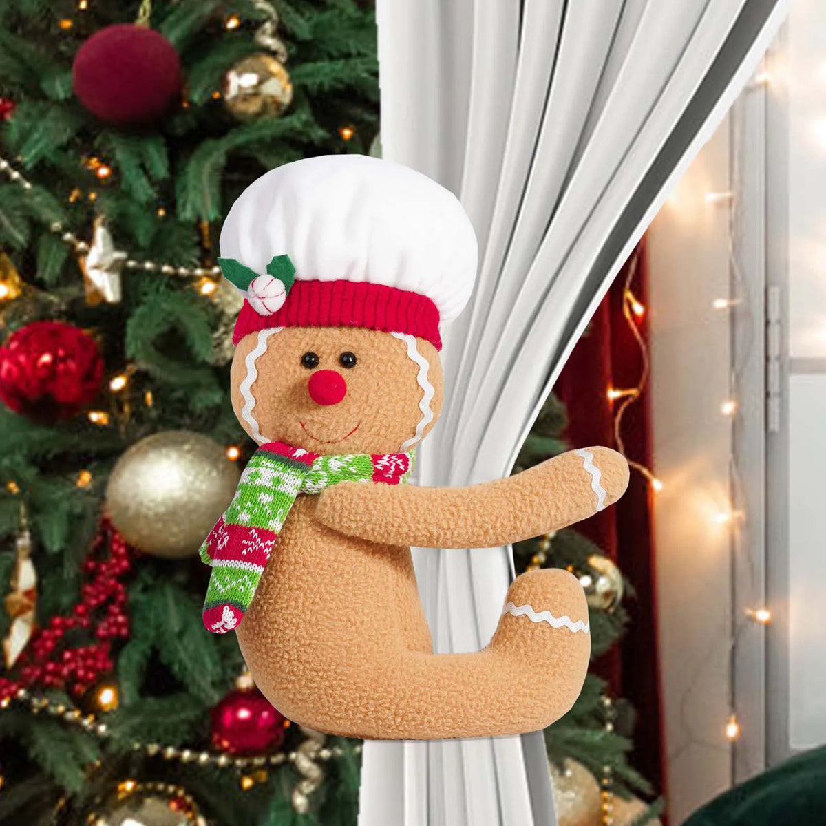 Gingerbread Man Christmas Tree Topper & Wine Bottle Ornament