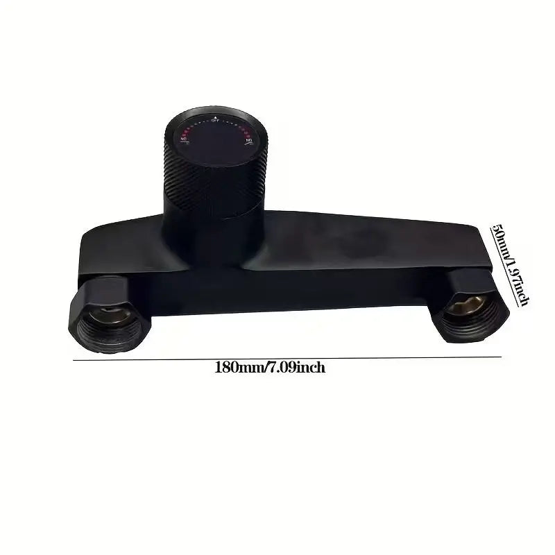 Matte Black Wall-Mounted Bathtub Shower Mixer Faucet