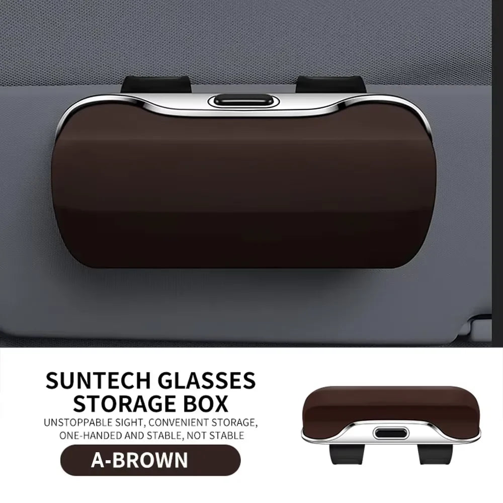 Car Sun Visor Glasses Holder – Snap-On Eyeglass Case
