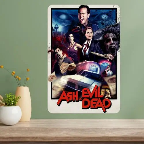 Ash vs Evil Dead Metal Poster Sign – Vintage Aluminum Wall Art