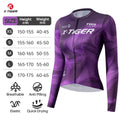 X-TIGER Women's Long Sleeve Cycling Jersey – Purple Pro Fit