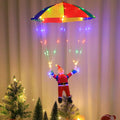 LED Light Christmas Skydiving Old Man Courtyard Gate Decorative