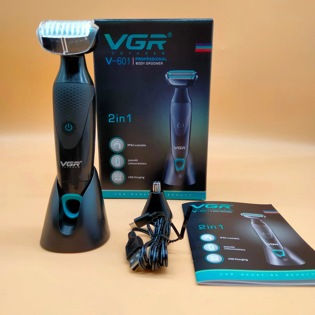 VGR V-601 2-in-1 Men's Electric Shaver & Nose Hair Trimmer