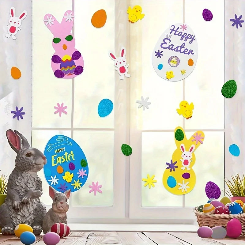 334-Pc Easter Foam Stickers Kit – Bunny, Egg & Glitter Crafts