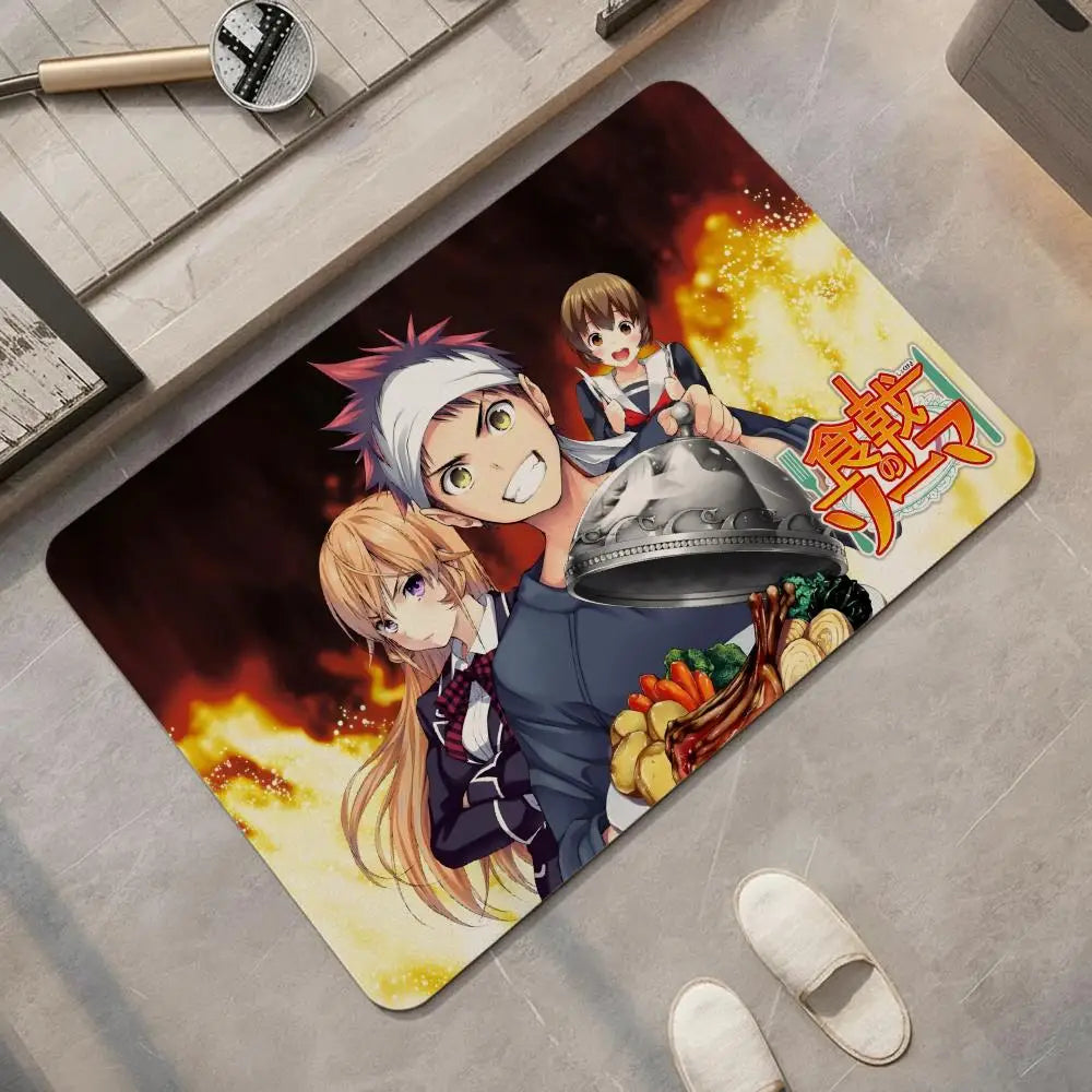 Anime Food Wars Diatomite Bath Mat – Quick Dry & Non-Slip