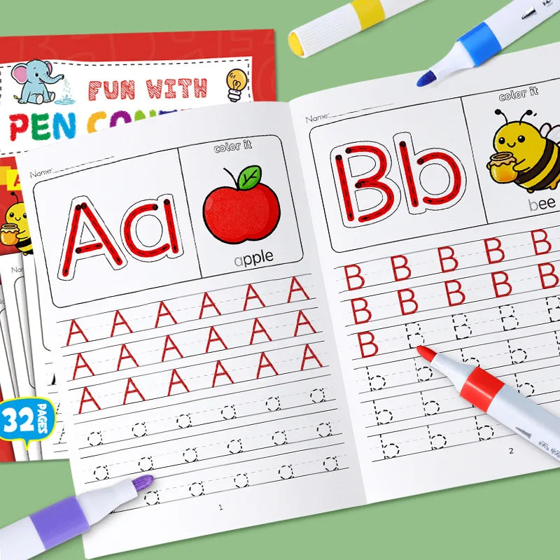 26 Alphabet Practicing Uppercase Lowercase Letters English Coloring