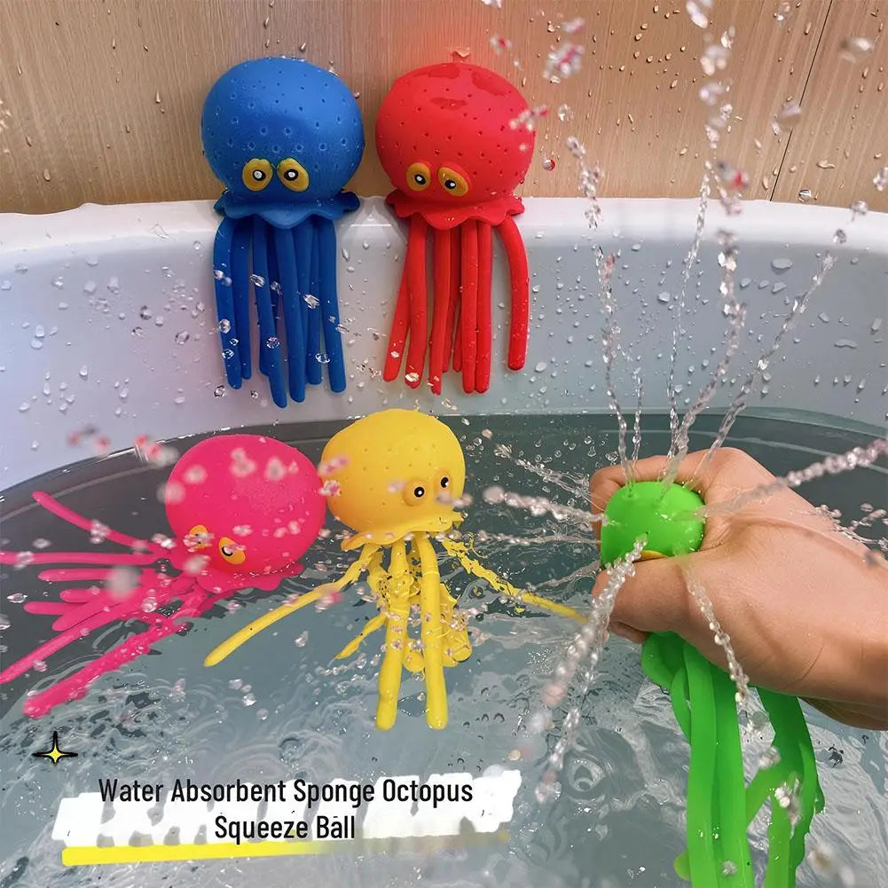Octopus Squirt Bath Toy for Kids Ages 3–6 | Soft Silicone TPR