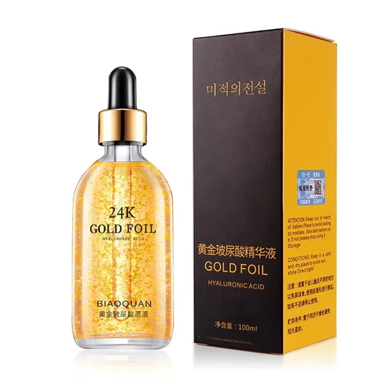 24K Gold Hyaluronic Acid Face Serum 100ml – Collagen Lifting