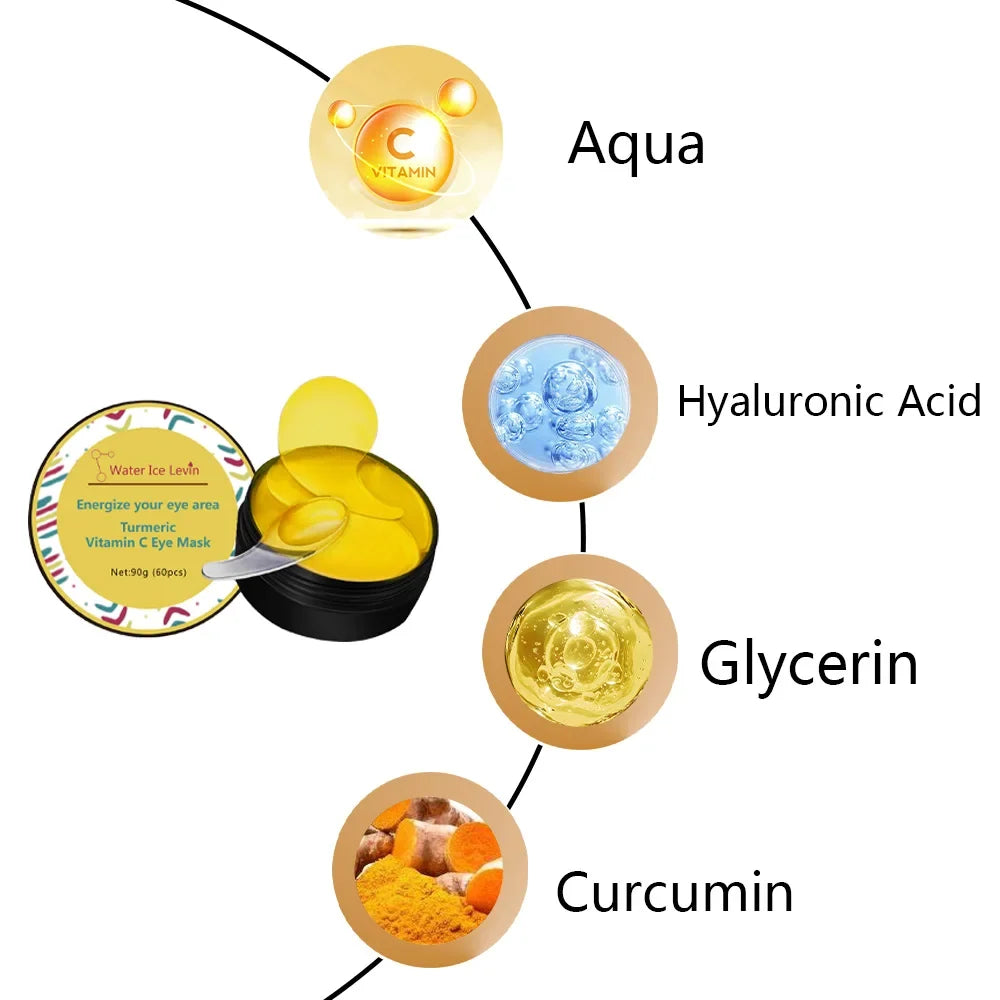 Turmeric Vitamin C Eye Masks – Firming & Brightening Patches