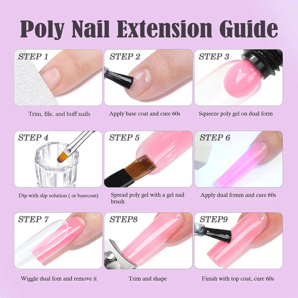 30ml Poly Nail Extension Gel UV/LED Builder – Solid Color