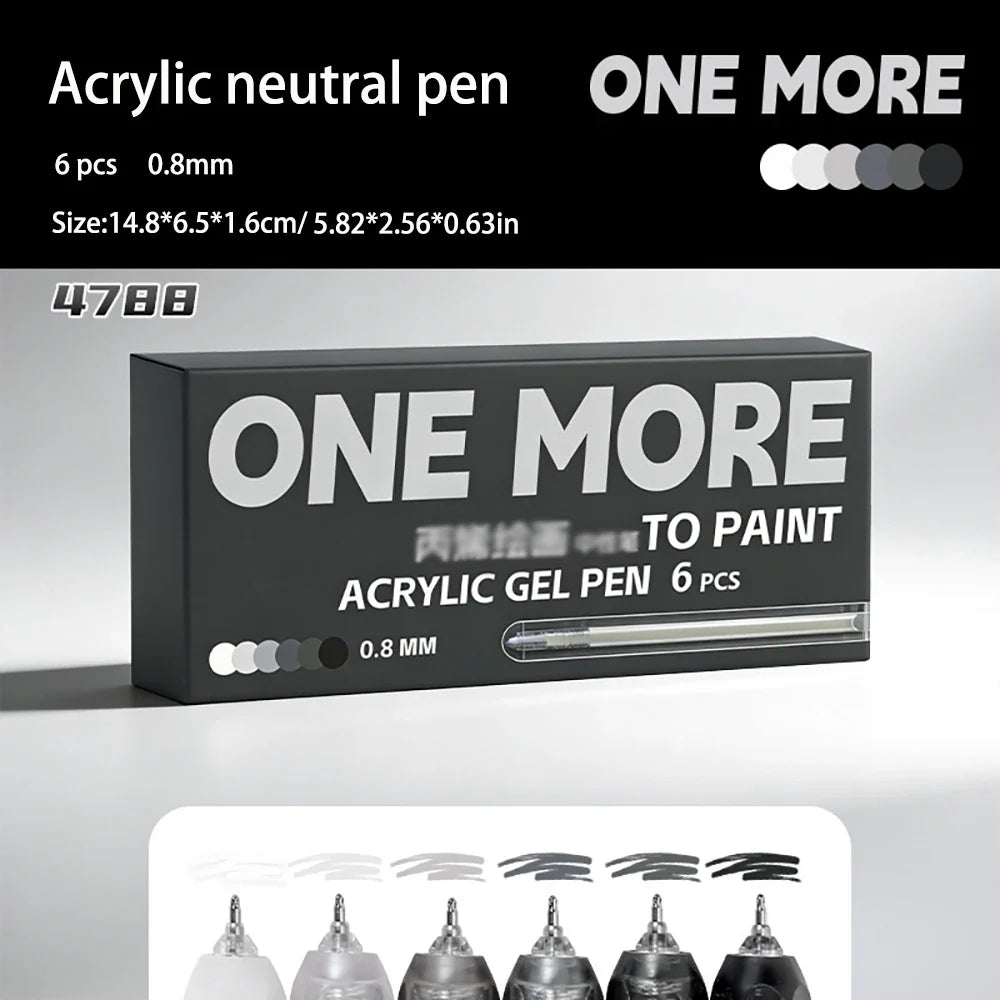 Multi Colored Acrylic Pen 0 8 Neutral Used Painting Nail Art Student