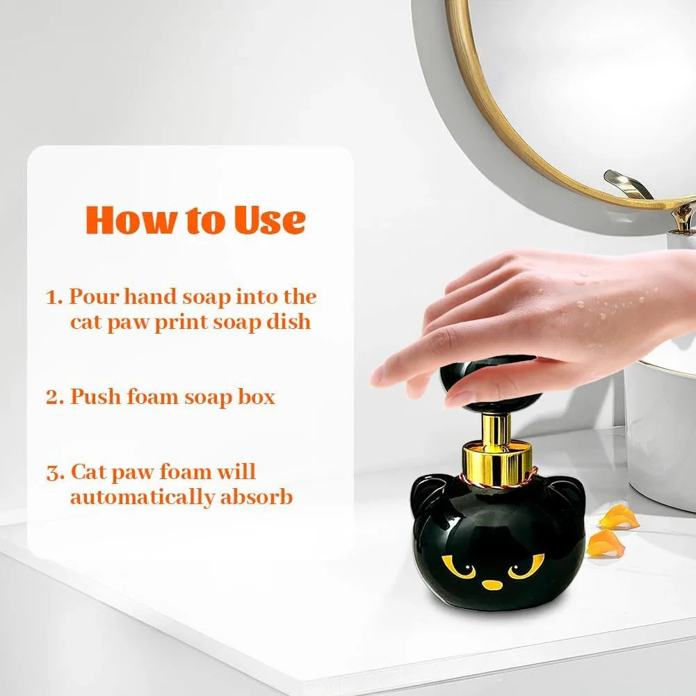 Cat Paw Foaming Soap Dispenser 480ml – Refillable Pump