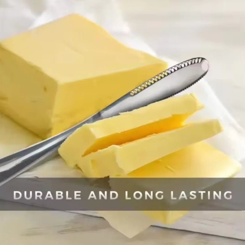 Stainless Steel Butter Knife Tableware Cheese Holes Spread Cream
