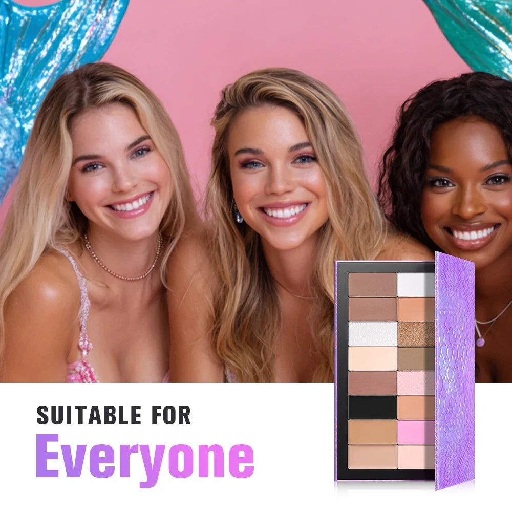 Lakerain Magnetic Mermaid DIY Eyeshadow Palette – 16 Shades