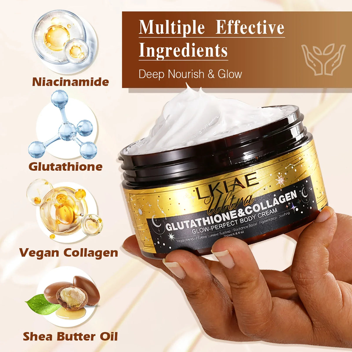 AILKE Glutathione Collagen Brightening Body Cream 200ml