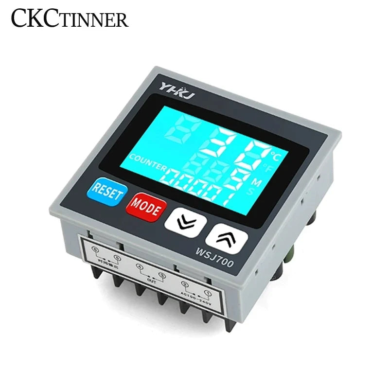 WSJ700 Digital Temperature Controller Timer SSR Relay 100-240VAC