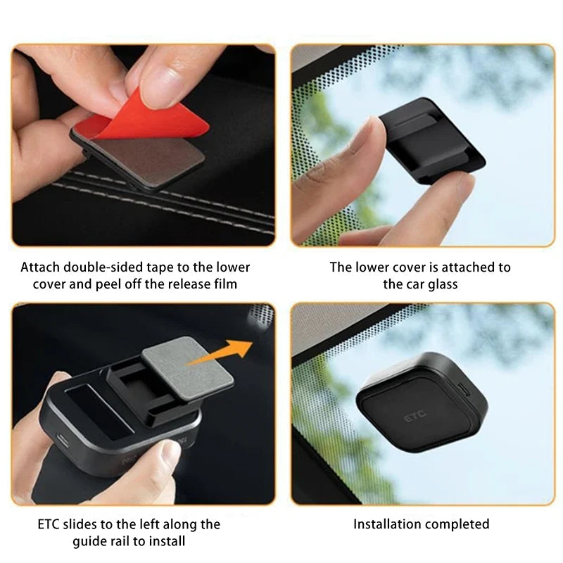Compact Car Toll Pass Holder – Adhesive Windshield ETC Bracket