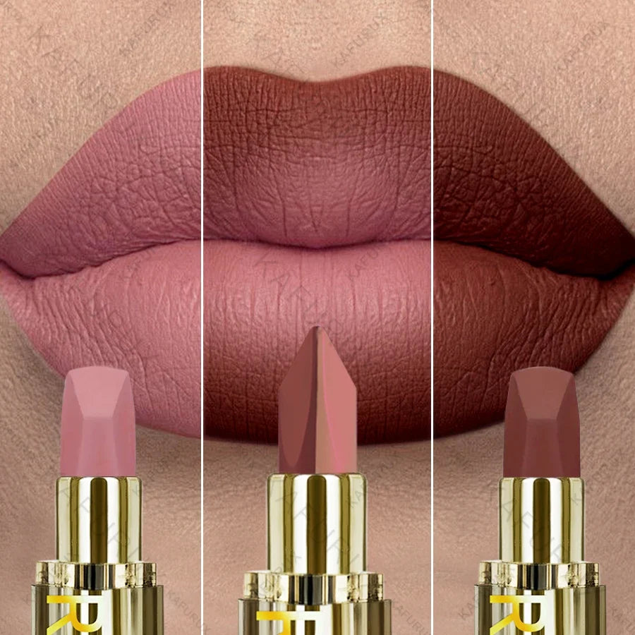 KAFURUX Two-Tone Glitter Matte Lipstick – 11 Shades