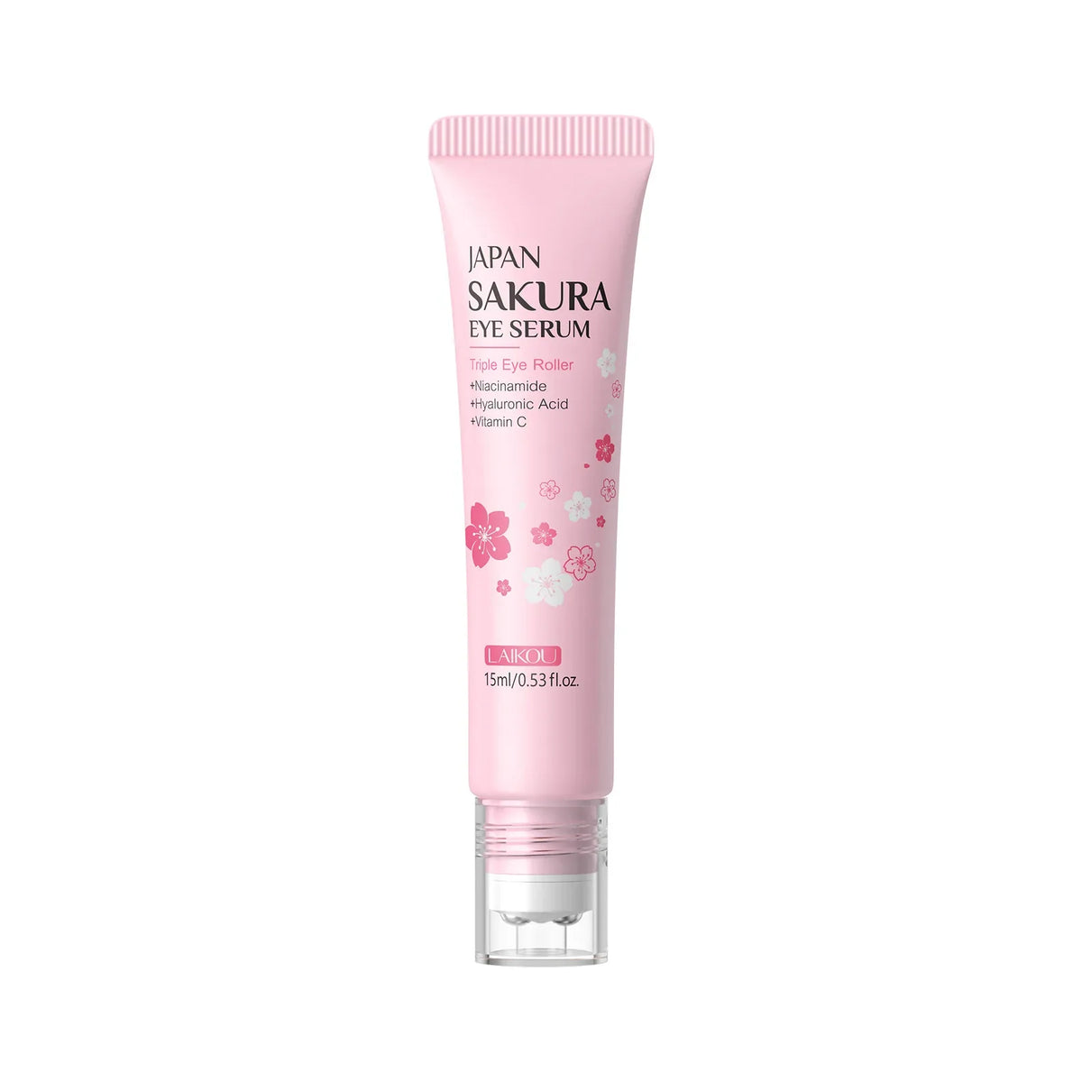 LAIKOU Sakura Anti-Wrinkle Eye Cream – Hyaluronic Acid Roller