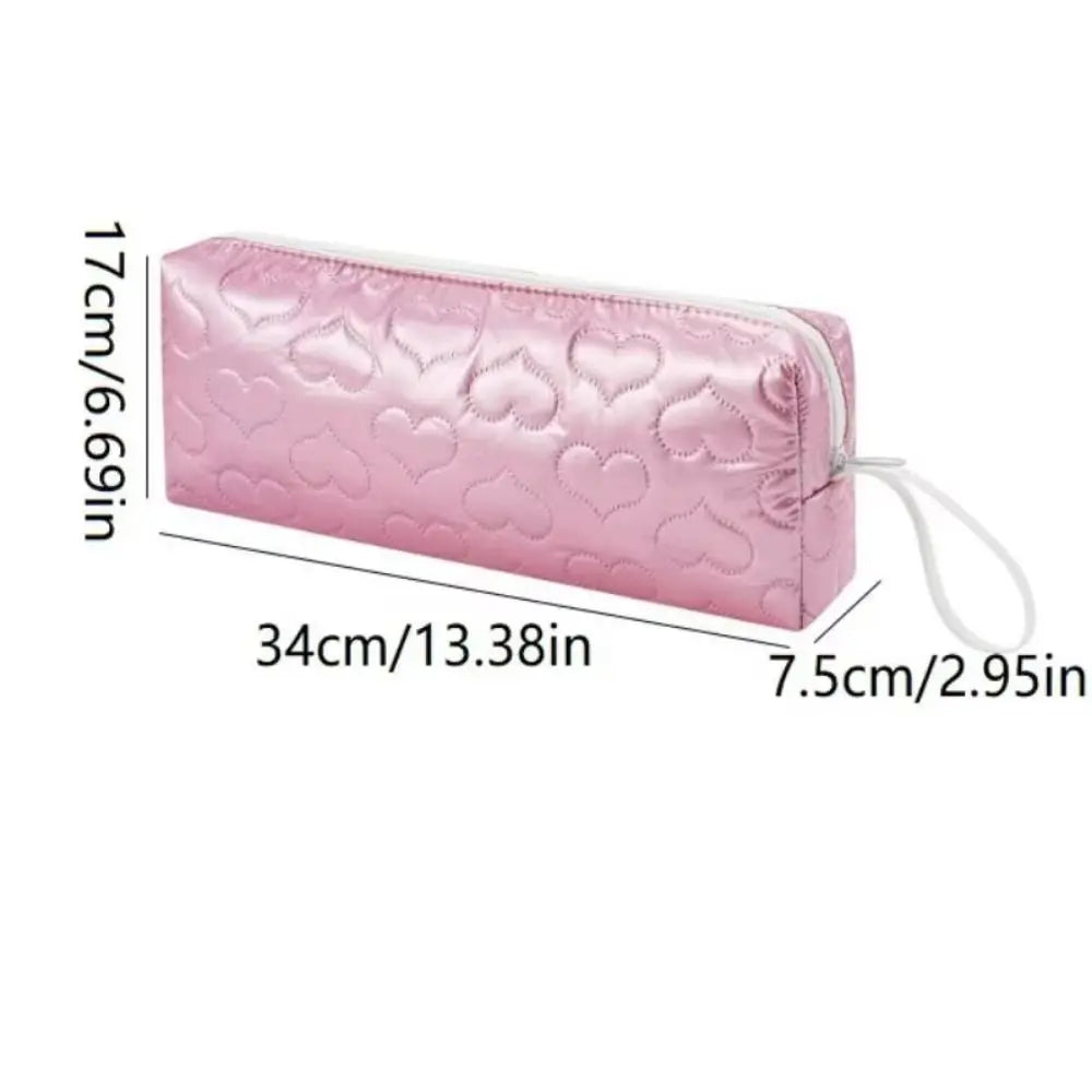 Heart-Shaped Hair Dryer & Curler Storage Bag | PU Leather