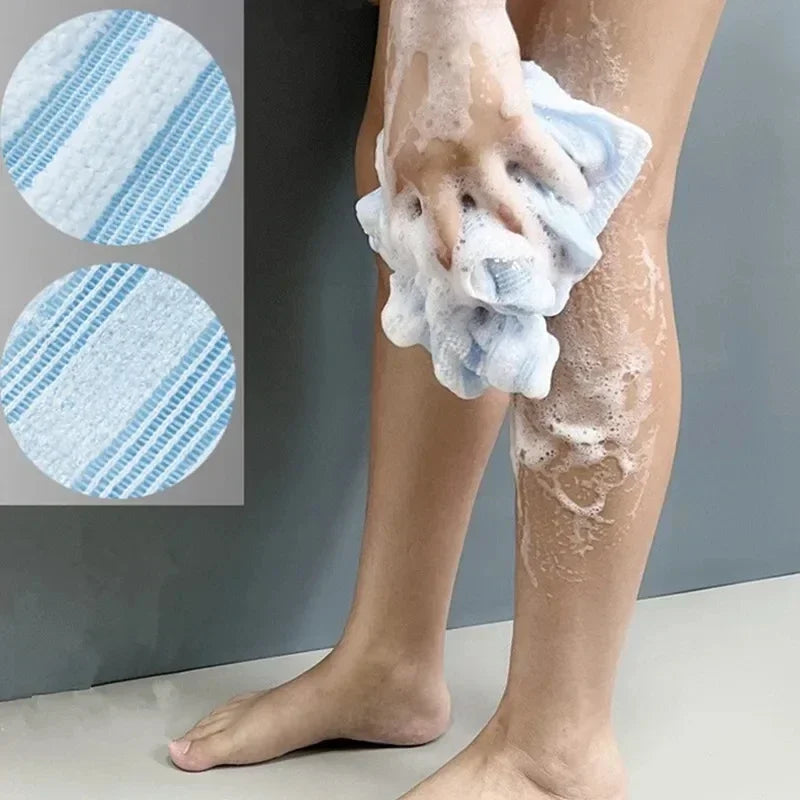 Exfoliating Washcloth Back Scrubber Shower Men Silver-ion