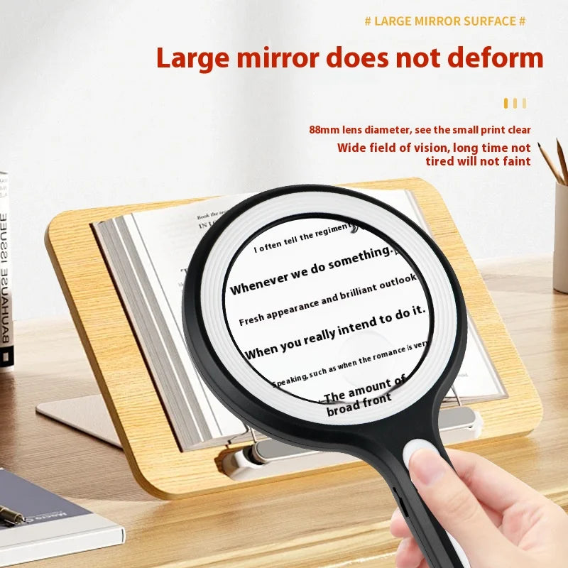Rechargeable Handheld Magnifying Glass with LED Light