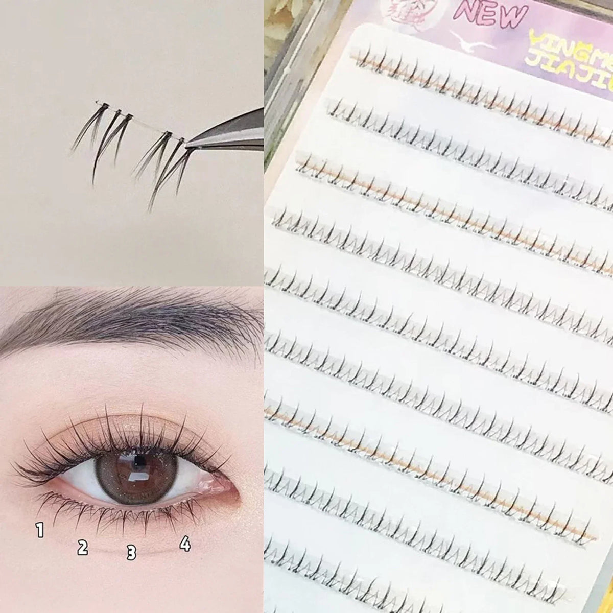 5mm C-Curl Lower Lash Segments | Natural False Eyelashes