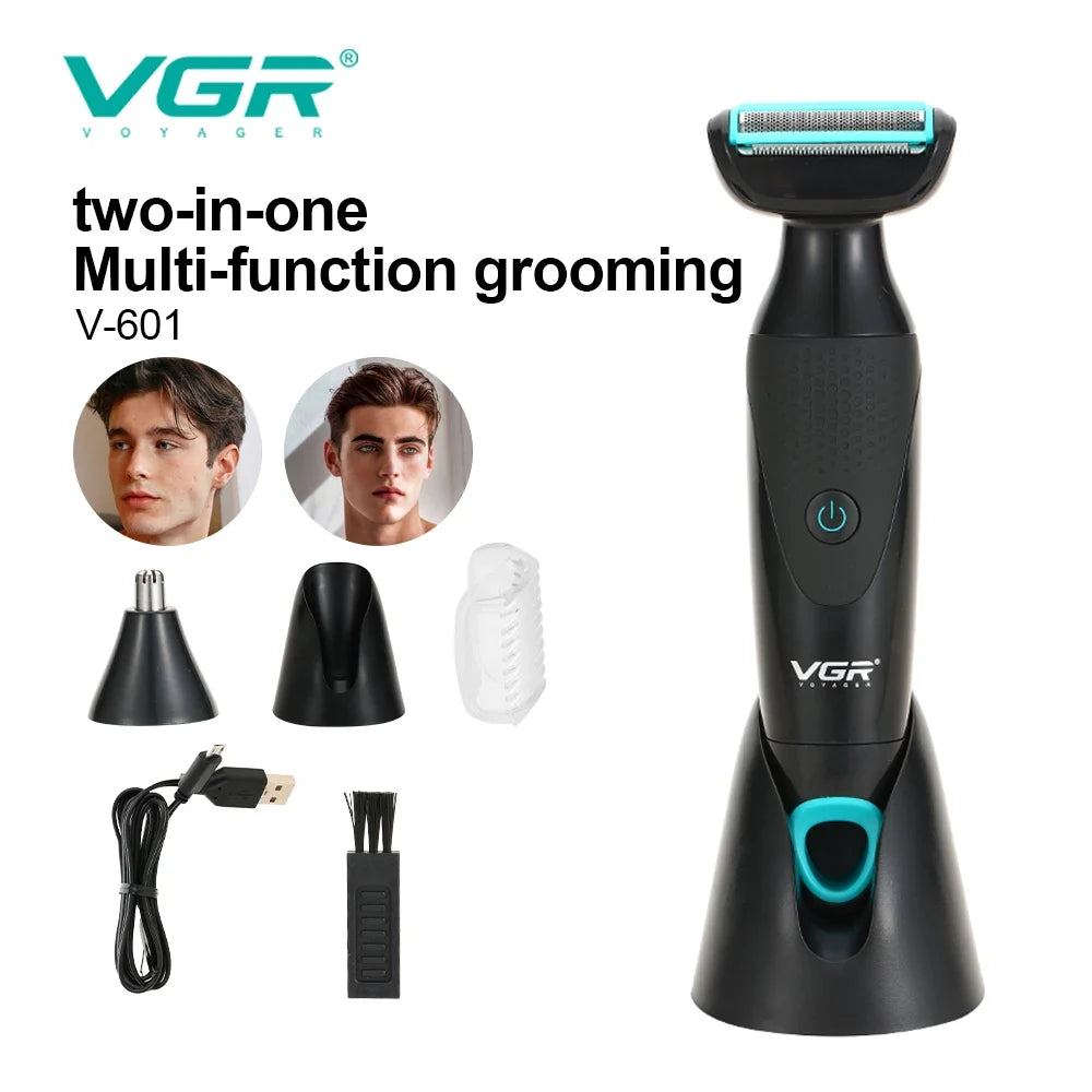 VGR V-601 2-in-1 Men's Electric Shaver & Nose Hair Trimmer