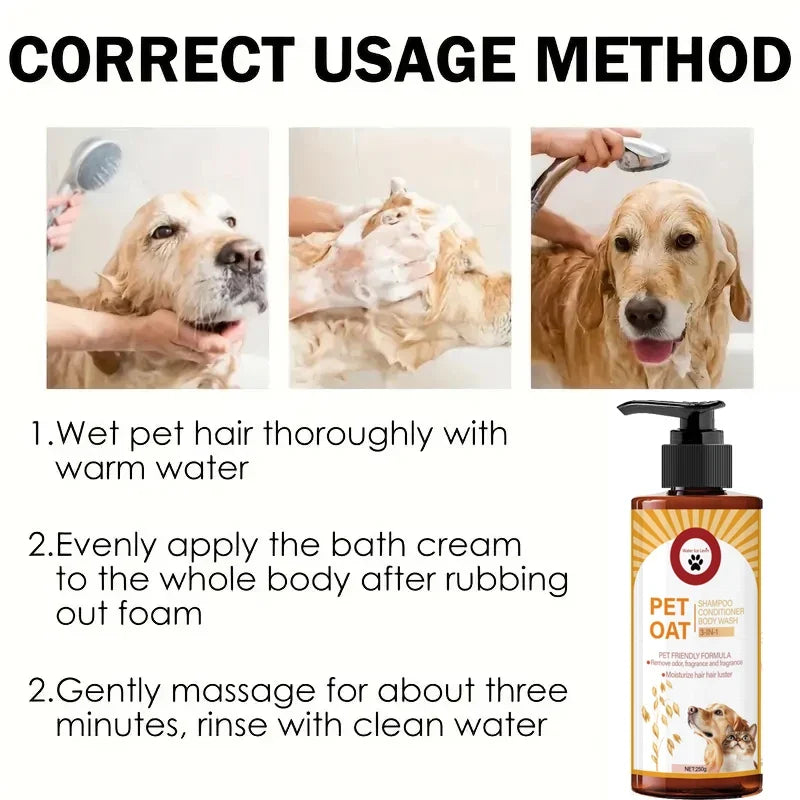 Pet Shampoo for Dogs & Cats – Odor Control, Soft Coat & Fresh Scent