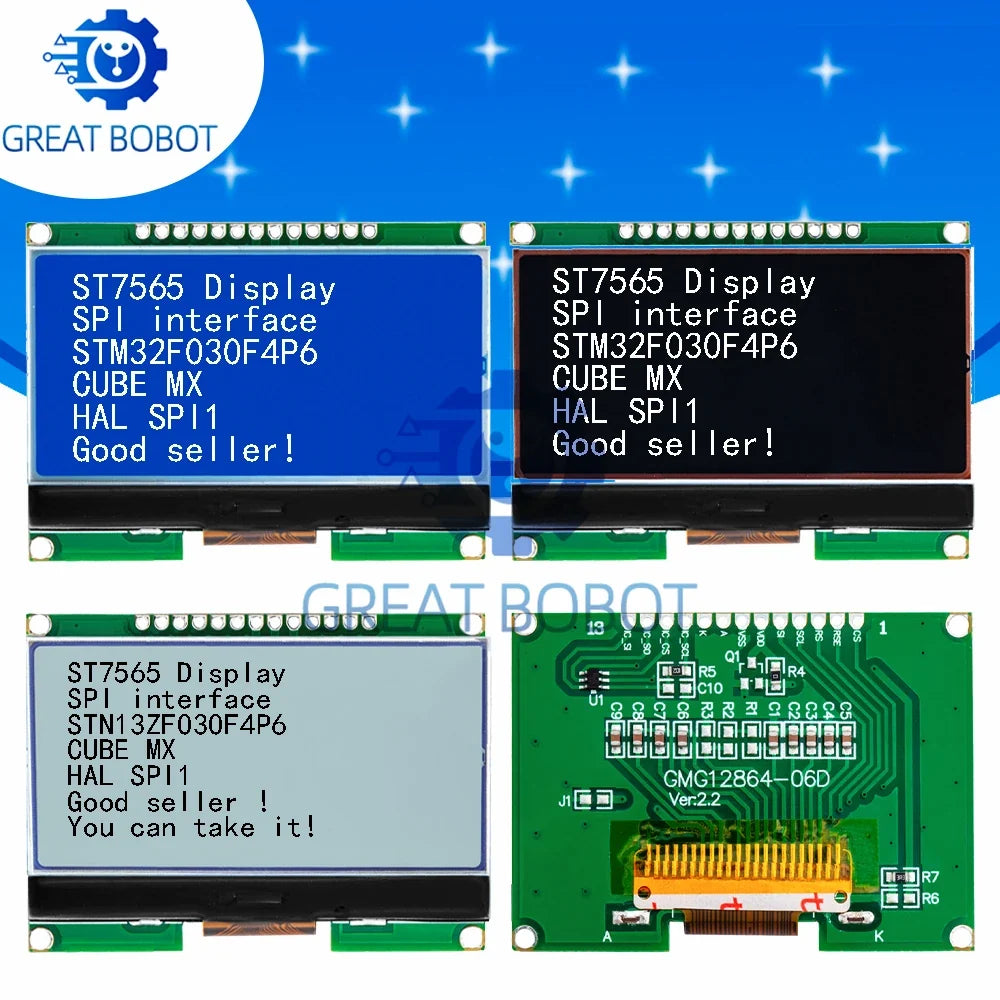 128x64 COG LCD Module – Chinese Font, SPI Interface