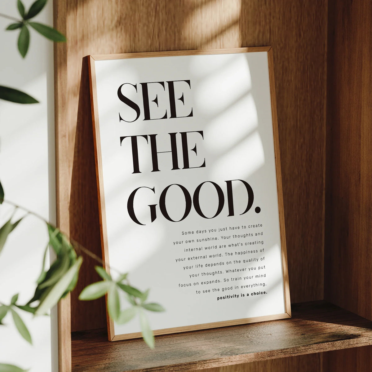 "See The Good" Inspirational Quote Canvas Wall Art Print