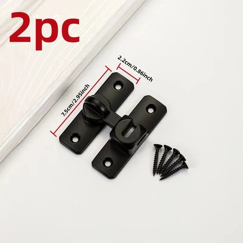 Barn Door Flip Lock 90/180° – Sliding Door Latch | Matte Black