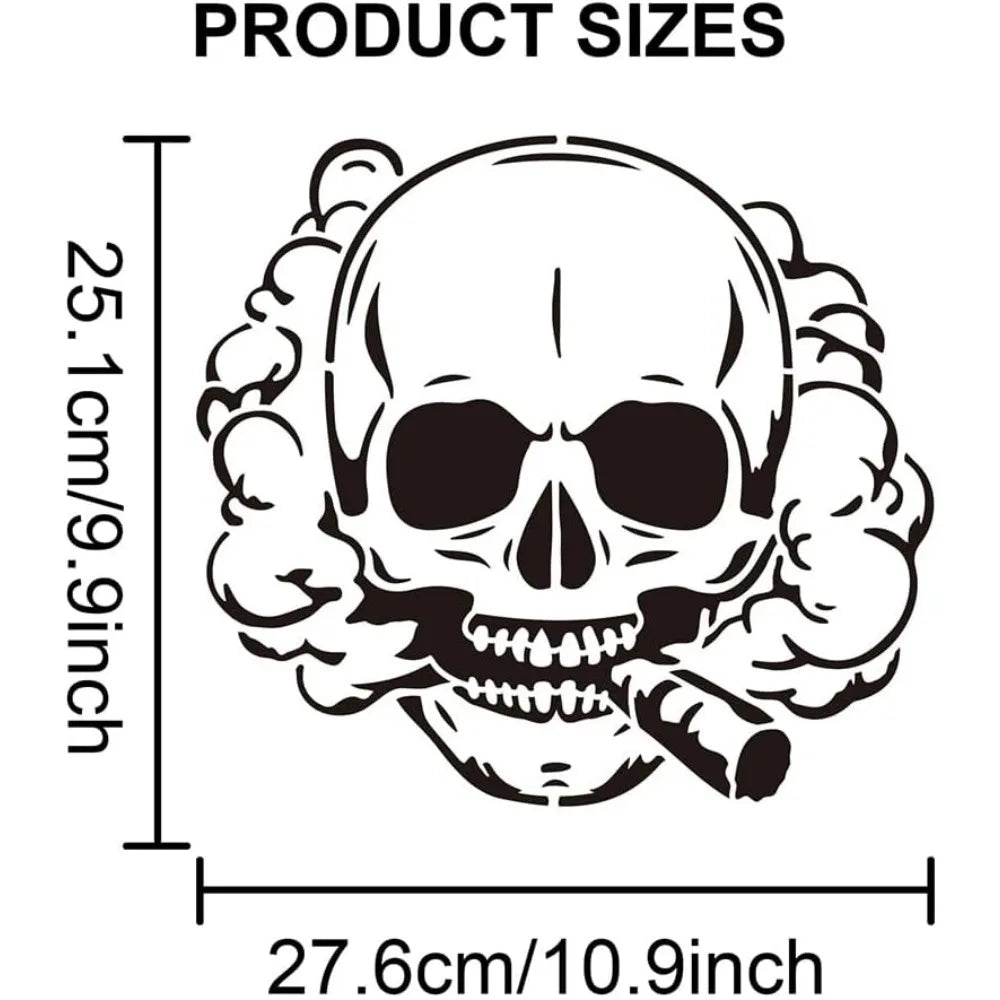 Large Skull Stencil 11.8" – Halloween Skeleton Drawing Template
